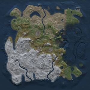 Thumbnail Rust Map: Procedural Map, Size: 4300, Seed: 1315510136, 16 Monuments
