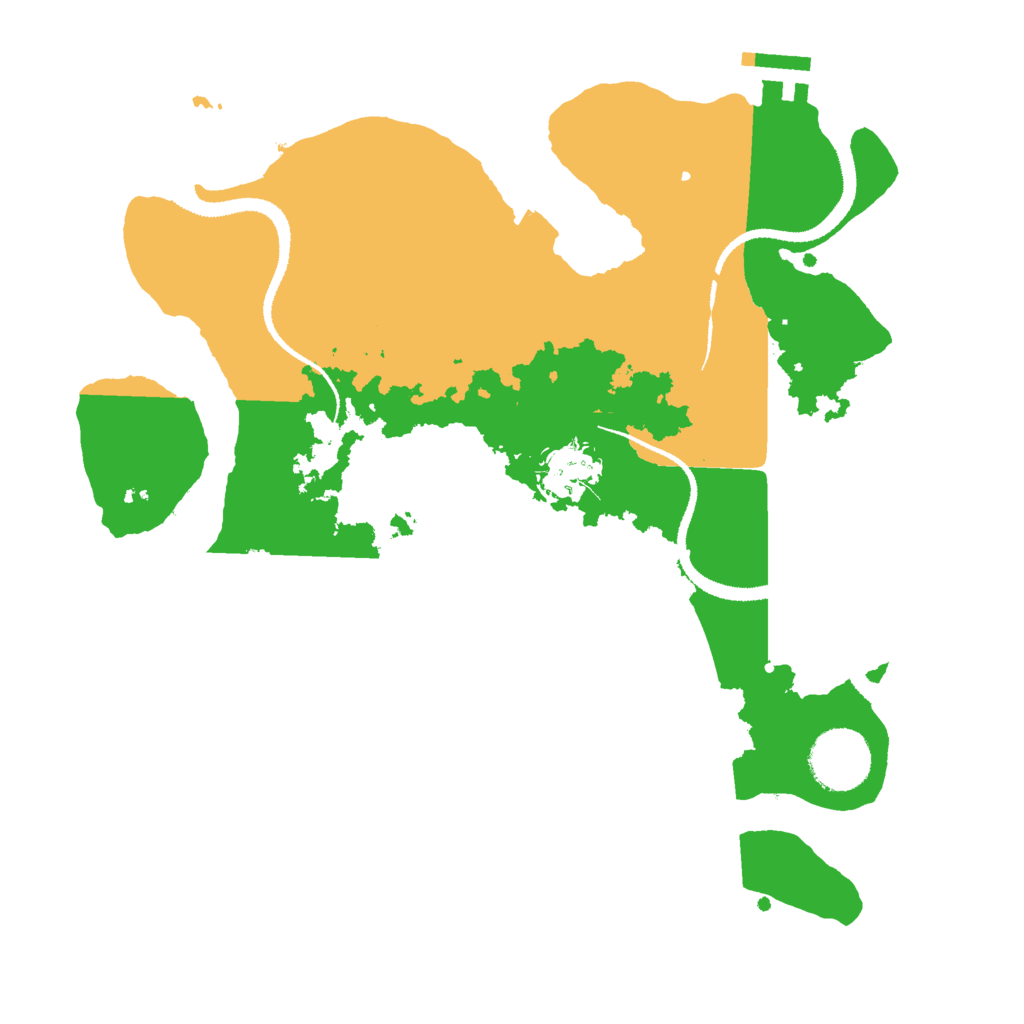 Biome Rust Map: Procedural Map, Size: 3000, Seed: 91398845