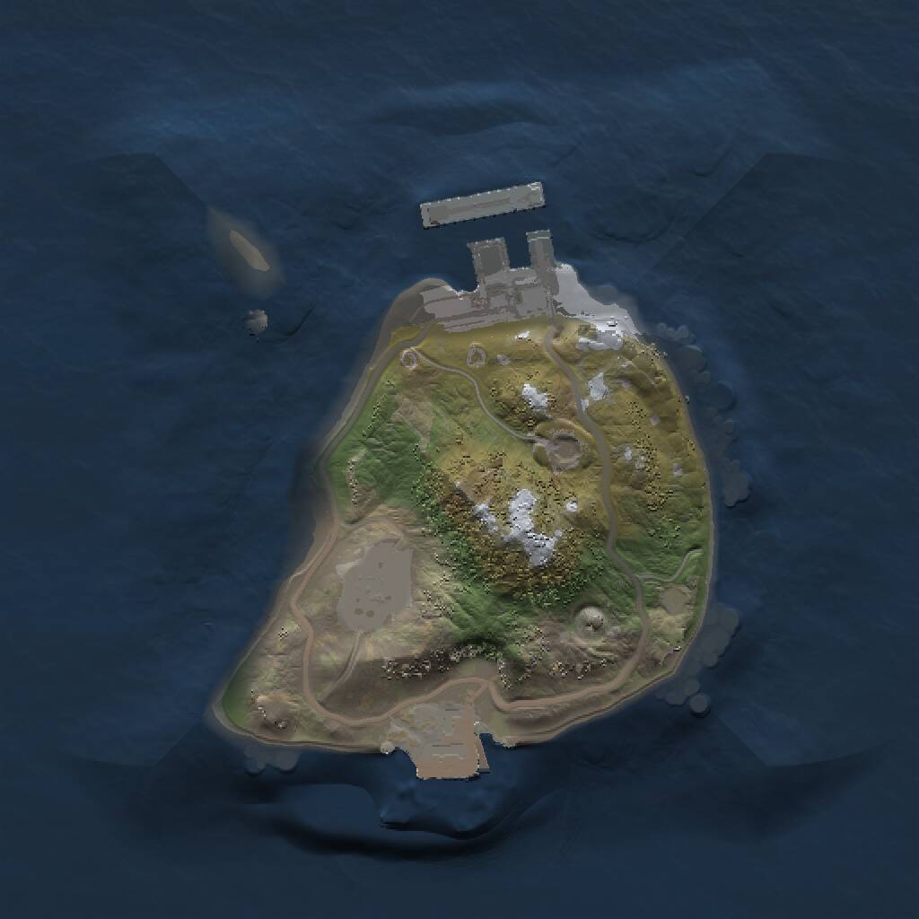 Rust Map: Procedural Map, Size: 1500, Seed: 46123, 2 Monuments