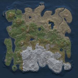 Thumbnail Rust Map: Procedural Map, Size: 4000, Seed: 4903, 15 Monuments