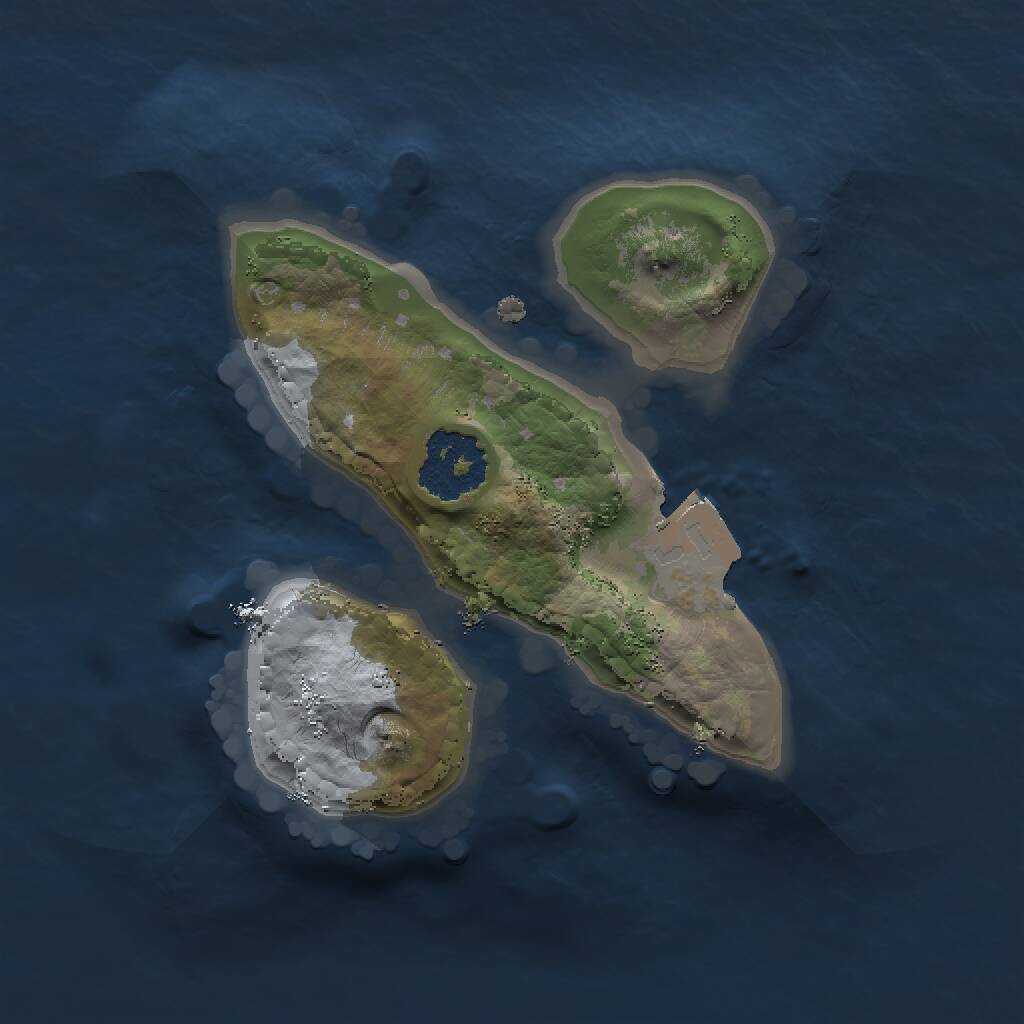 Rust Map: Procedural Map, Size: 1500, Seed: 234649053, 1 Monuments