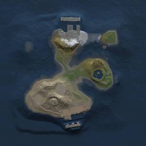 Thumbnail Rust Map: Procedural Map, Size: 1500, Seed: 1234649053, 3 Monuments