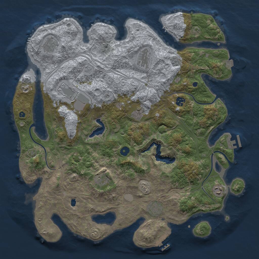 Rust Map: Procedural Map, Size: 4250, Seed: 1953449971, 15 Monuments