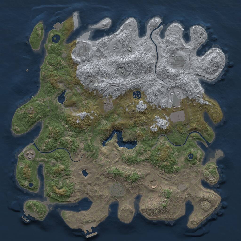 Rust Map: Procedural Map, Size: 4250, Seed: 1471349081, 14 Monuments