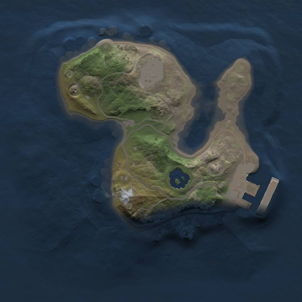 Rust Map: Procedural Map, Size: 1500, Seed: 49996, 2 Monuments