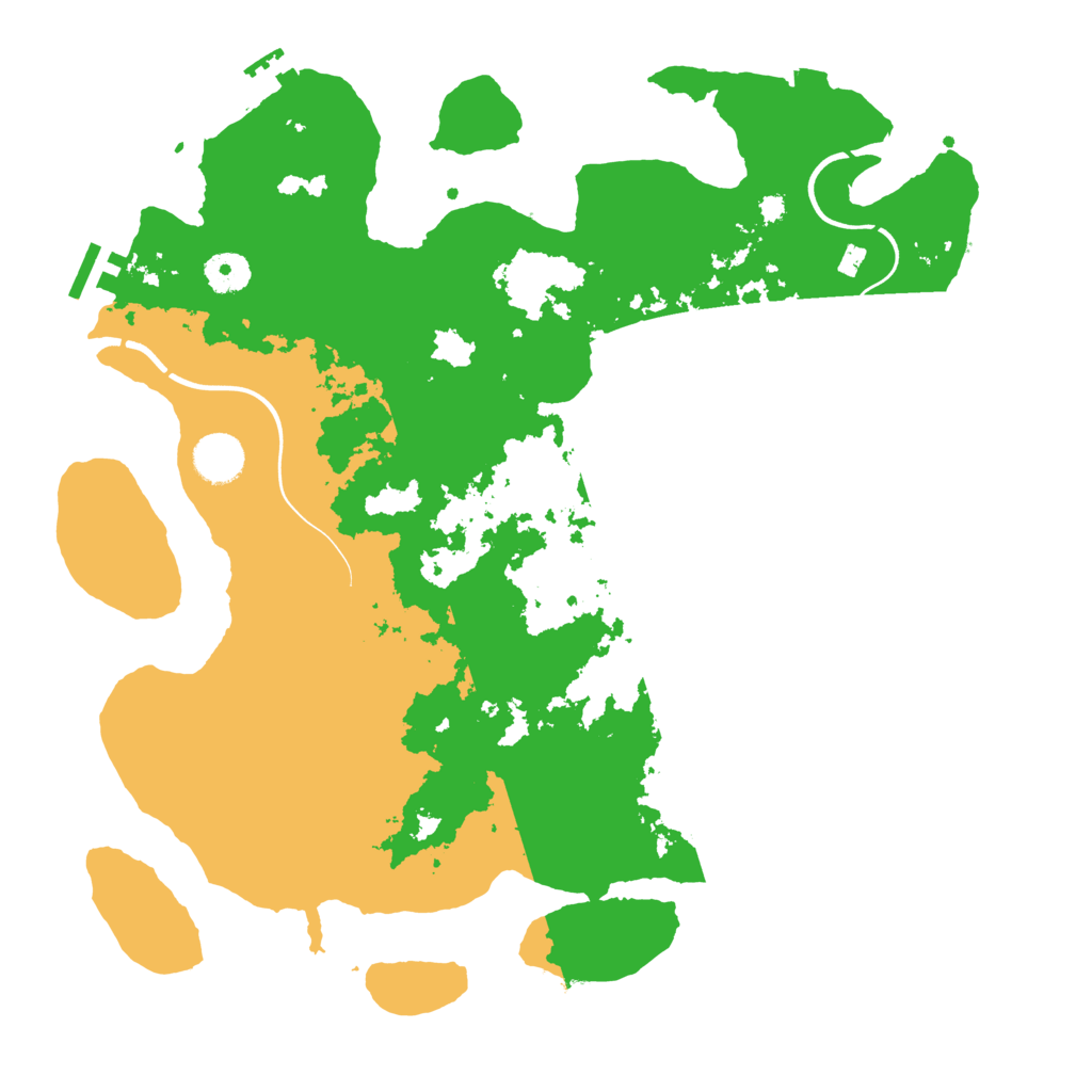 Biome Rust Map: Procedural Map, Size: 3800, Seed: 50007