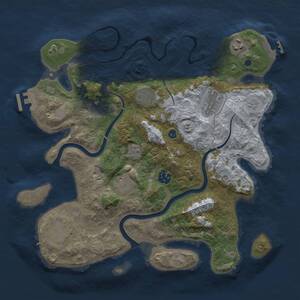 Thumbnail Rust Map: Procedural Map, Size: 3498, Seed: 1337, 14 Monuments