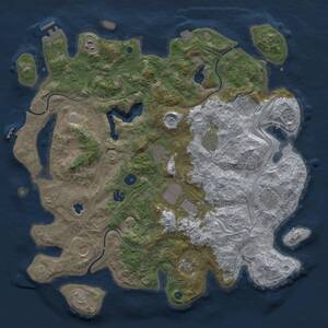 Thumbnail Rust Map: Procedural Map, Size: 4250, Seed: 794376706, 16 Monuments