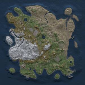 Thumbnail Rust Map: Procedural Map, Size: 3800, Seed: 1642750477, 15 Monuments