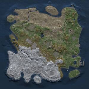 Thumbnail Rust Map: Procedural Map, Size: 3750, Seed: 1749481774, 16 Monuments