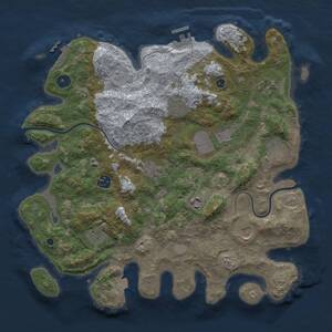 Thumbnail Rust Map: Procedural Map, Size: 3800, Seed: 1792658561, 16 Monuments