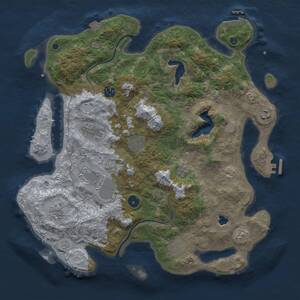 Thumbnail Rust Map: Procedural Map, Size: 4000, Seed: 45642, 14 Monuments