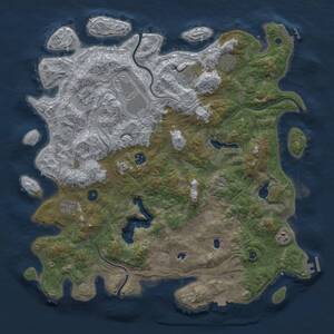 Thumbnail Rust Map: Procedural Map, Size: 4500, Seed: 1910205113, 14 Monuments