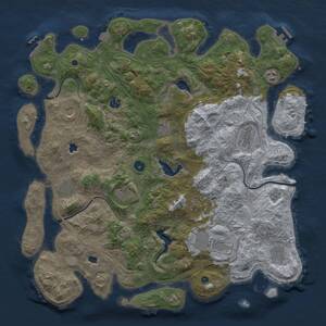 Thumbnail Rust Map: Procedural Map, Size: 4500, Seed: 981080440, 17 Monuments