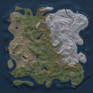 Thumbnail Rust Map: Procedural Map, Size: 4500, Seed: 1762579629, 16 Monuments
