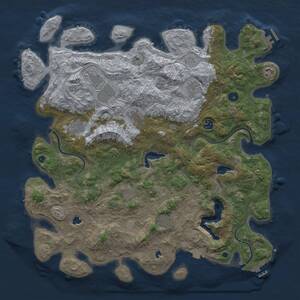 Thumbnail Rust Map: Procedural Map, Size: 4500, Seed: 590042540, 15 Monuments