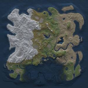 Thumbnail Rust Map: Procedural Map, Size: 4500, Seed: 1561758524, 16 Monuments