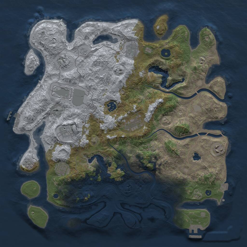 Rust Map: Procedural Map, Size: 4000, Seed: 1515195059, 15 Monuments