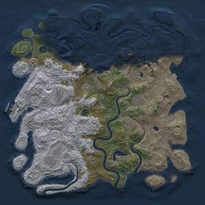 Thumbnail Rust Map: Procedural Map, Size: 4500, Seed: 407164036, 15 Monuments