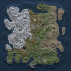 Thumbnail Rust Map: Procedural Map, Size: 3800, Seed: 421379185, 14 Monuments