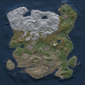 Thumbnail Rust Map: Procedural Map, Size: 3500, Seed: 267131706, 14 Monuments