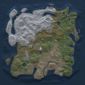 Thumbnail Rust Map: Procedural Map, Size: 3750, Seed: 1812396864, 15 Monuments