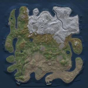 Thumbnail Rust Map: Procedural Map, Size: 3750, Seed: 764292179, 16 Monuments