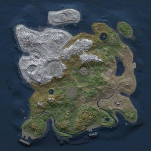Thumbnail Rust Map: Procedural Map, Size: 3000, Seed: 253375422, 10 Monuments