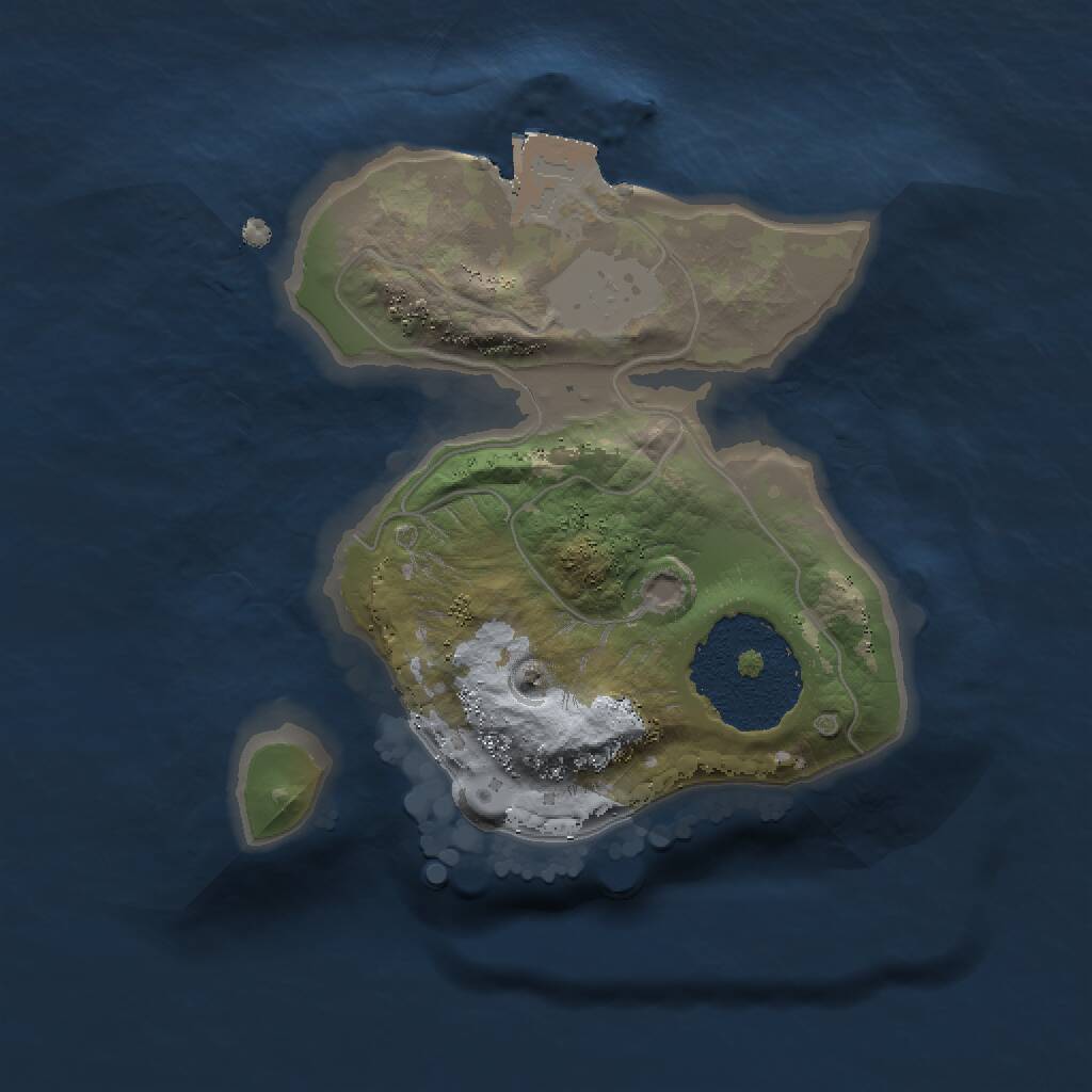 Rust Map: Procedural Map, Size: 1500, Seed: 1815781734, 1 Monuments