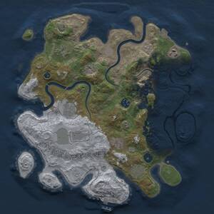 Thumbnail Rust Map: Procedural Map, Size: 3500, Seed: 924440368, 13 Monuments