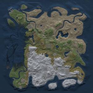 Thumbnail Rust Map: Procedural Map, Size: 4500, Seed: 103936698, 16 Monuments