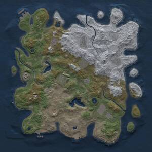 Thumbnail Rust Map: Procedural Map, Size: 4100, Seed: 120072619, 16 Monuments