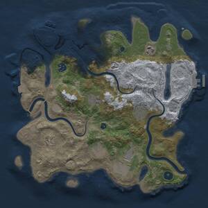 Thumbnail Rust Map: Procedural Map, Size: 3500, Seed: 726384820, 14 Monuments