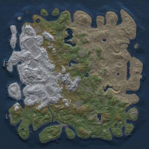 Thumbnail Rust Map: Procedural Map, Size: 5000, Seed: 1566088844, 17 Monuments