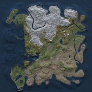 Thumbnail Rust Map: Procedural Map, Size: 4300, Seed: 177746185, 15 Monuments