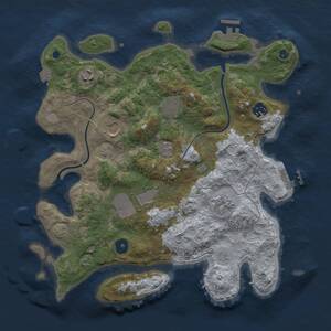 Thumbnail Rust Map: Procedural Map, Size: 3500, Seed: 1542480, 13 Monuments