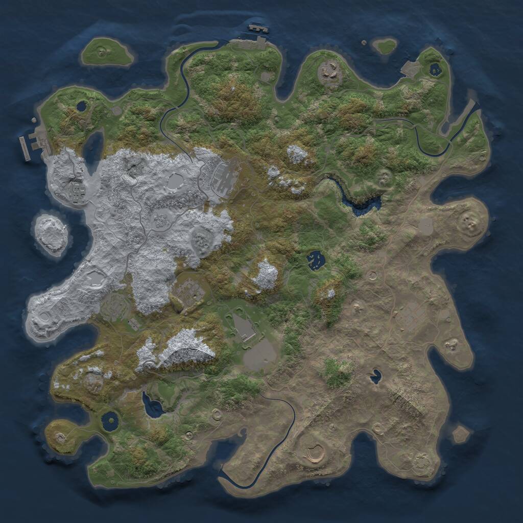 Rust Map: Procedural Map, Size: 4242, Seed: 472317581, 15 Monuments