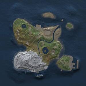 Thumbnail Rust Map: Procedural Map, Size: 2000, Seed: 447988652, 5 Monuments