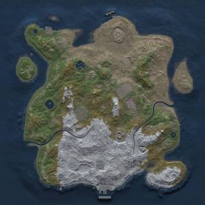 Thumbnail Rust Map: Procedural Map, Size: 3500, Seed: 1467906664, 11 Monuments