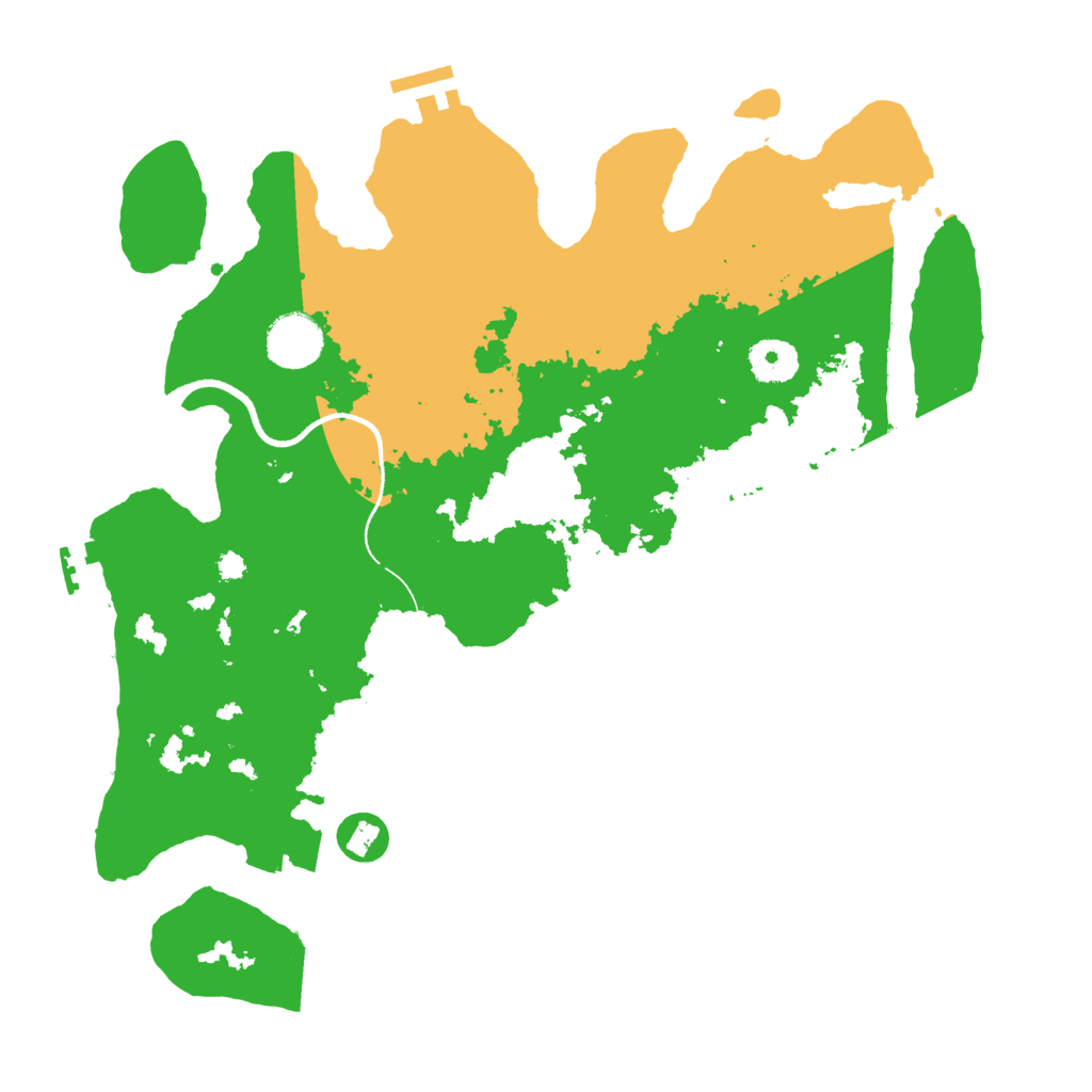 Biome Rust Map: Procedural Map, Size: 3500, Seed: 120974151