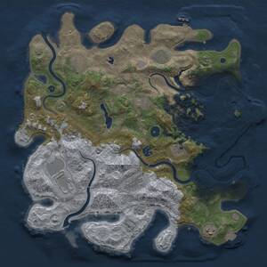 Thumbnail Rust Map: Procedural Map, Size: 4000, Seed: 115118556, 16 Monuments