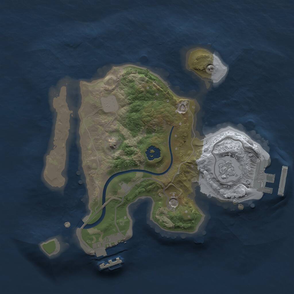 Rust Map: Procedural Map, Size: 2000, Seed: 1657972805, 5 Monuments