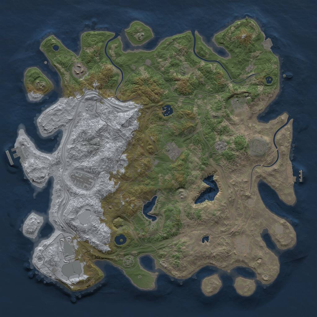 Rust Map: Procedural Map, Size: 4250, Seed: 433739486, 15 Monuments