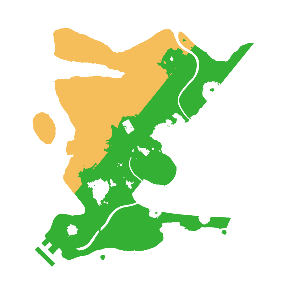 Biome Rust Map: Procedural Map, Size: 2500, Seed: 855394331