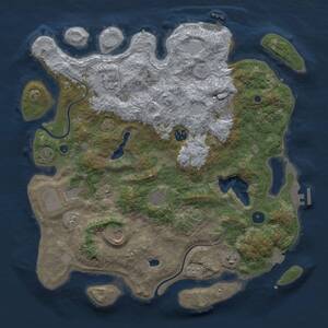 Thumbnail Rust Map: Procedural Map, Size: 4000, Seed: 752389278, 14 Monuments