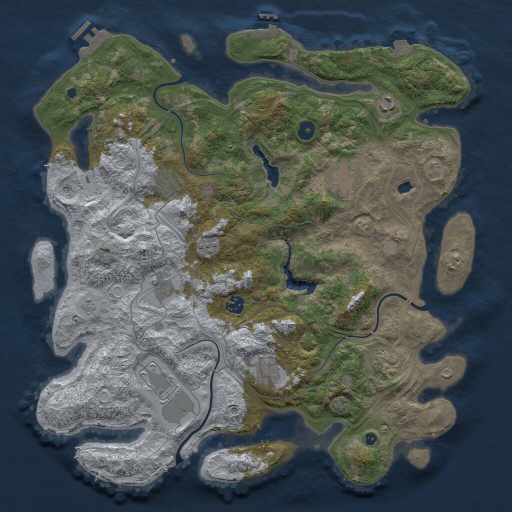 Rust Map: Procedural Map, Size: 4250, Seed: 7878875, 15 Monuments