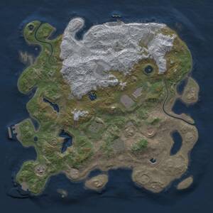 Thumbnail Rust Map: Procedural Map, Size: 4000, Seed: 1546911692, 15 Monuments