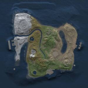 Thumbnail Rust Map: Procedural Map, Size: 2000, Seed: 1359915105, 6 Monuments
