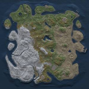 Thumbnail Rust Map: Procedural Map, Size: 4250, Seed: 668373648, 15 Monuments