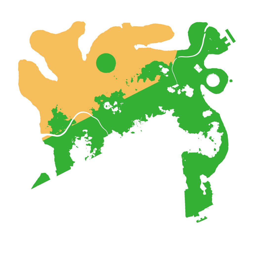 Biome Rust Map: Procedural Map, Size: 3400, Seed: 2025